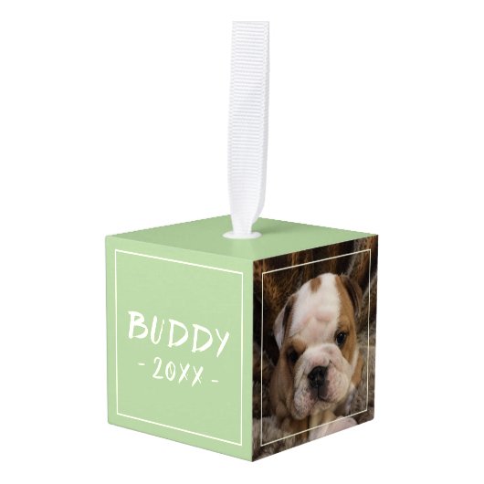 Bulldog Puppy Dog 3 Foto Collage Decoratie (Voorkant hoekig)