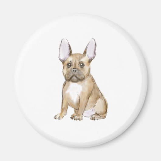 Bulldog puppy french magneet (Voorkant)