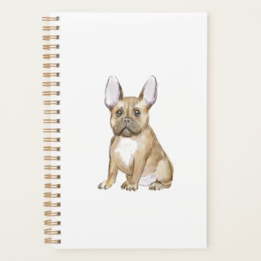 Bulldog puppy french planner (Voorkant)
