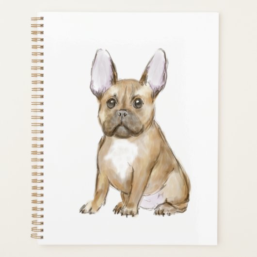 Bulldog puppy french planner (Voorkant)