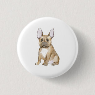 Bulldog puppy french ronde button 3,2 cm
