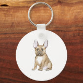 Bulldog puppy french sleutelhanger (Voorkant)