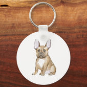 Bulldog puppy french sleutelhanger (Voorkant)