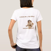 Bulldog Puppy helaas op zoek naar Pet Sitter T-shirt (Achterkant)