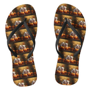 Bulldog Puppy Herfst Delight Pompoen Teenslippers