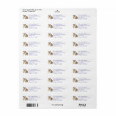 bulldog puppy hond retour adres naam label (Full Sheet)
