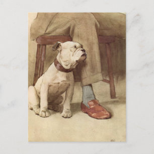 Bulldog Puppy Illustratie Briefkaart