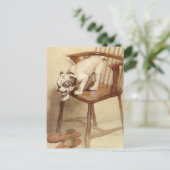  Bulldog Puppy Illustratie Briefkaart (Staand voorkant)