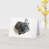 Bulldog Puppy Kaart (Gele Bloem)