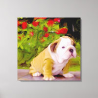 Bulldog puppy kunst