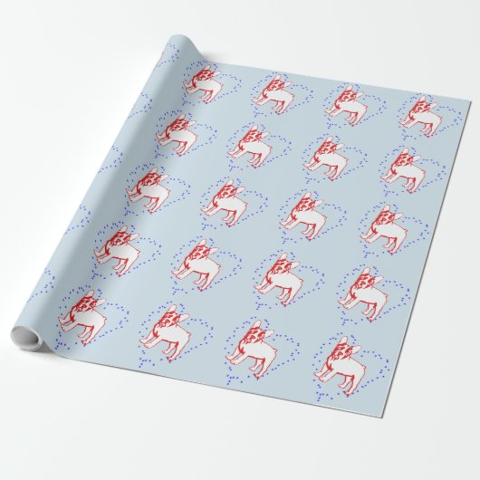 Bulldog Puppy Paper Cadeaupapier (Uitgerold)