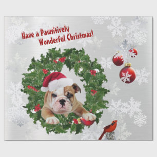 Bulldog Puppy Pawsitive Wonderful Version #3a Cadeaupapier