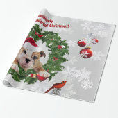 Bulldog Puppy Pawsitive Wonderful Version #3a Cadeaupapier (Uitgerold)
