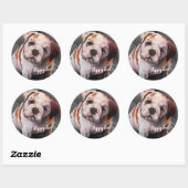 Bulldog Puppy Ronde Sticker (Vel)