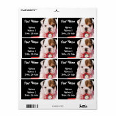 Bulldog puppy shipping Labels (Full Sheet)