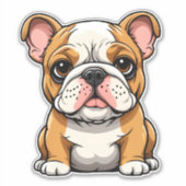 Bulldog Puppy Sticker (Voorkant)