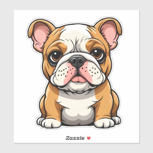 Bulldog Puppy Sticker (Vel)