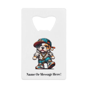 Bulldog Puppy Streetwear Creditcard Flesopener Creditkaart Flessenopener