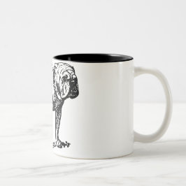 Bulldog Ras Illustratie Tweekleurig Tweekleurige Koffiemok
