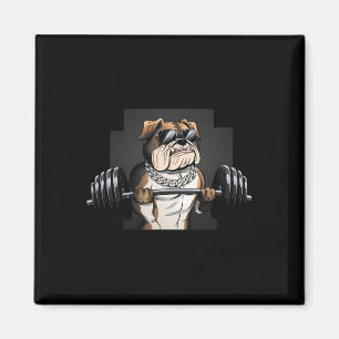Bulldog Rat Gewichtheffen Bodybuilding Fitness Vad Magneet