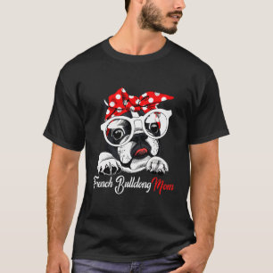 Bulldog Red Bandana Vrouwen Dog Mothers T-shirt