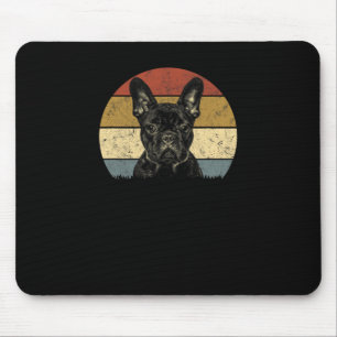 Bulldog Retro 60s 70s Fun Frenchie Loves 1 Muismat