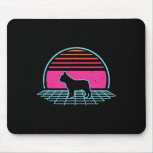 Bulldog Retro 80s Stijl Hondenliefhebber Gift Muismat