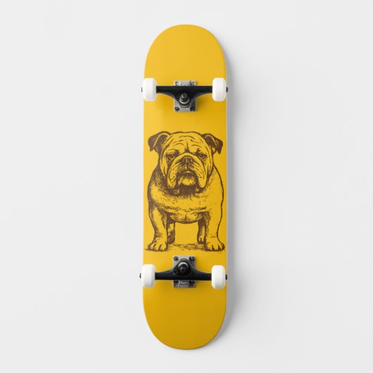 Bulldog Retro  Persoonlijk Skateboard (Voorkant)
