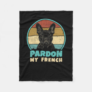 Bulldog Retro Vintage jaren 60 jaren 70 Leuk Frenc Fleece Deken