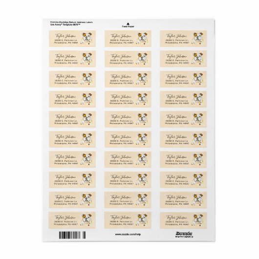 Bulldog Return-adreslabel Etiket (Full Sheet)