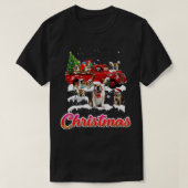 Bulldog Riding Red Truck Kerstboom Bulldog Xm T-shirt (Design voorkant)