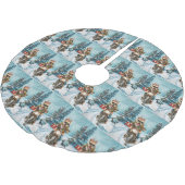 Bulldog rijden motorfiets kerst kerstboom rok (Gekanteld)