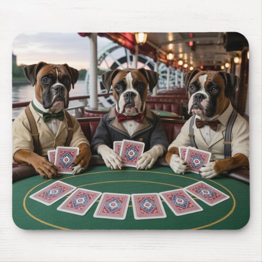 Bulldog Riverboat Gambler Mousepad Muismat (Voorkant)