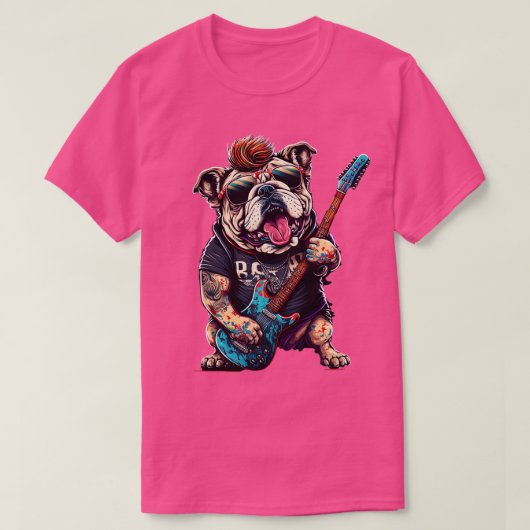 Bulldog Rocker 1 T-shirt (Design voorkant)