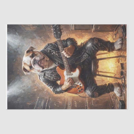 Bulldog Rockstar - Vert. - Ontkoppeling - Tissuepapier (Voorkant)