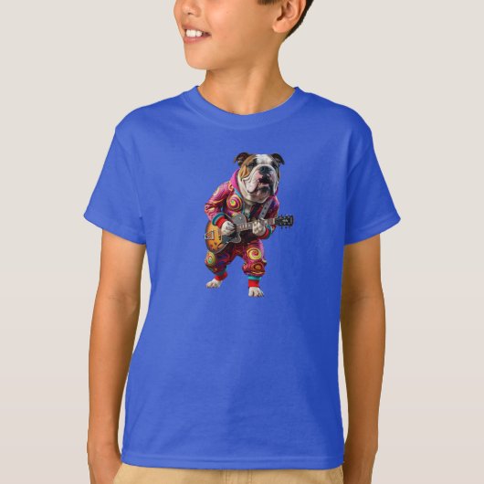 Bulldog Rockster Kinder T-Shirt (Voorkant)