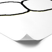 bulldog rode en witte piekende cartoon poster (Hoek)