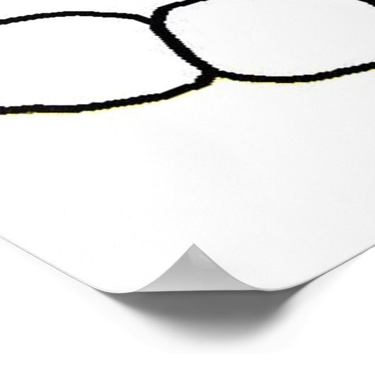 bulldog rode en witte piekende cartoon poster (Hoek)