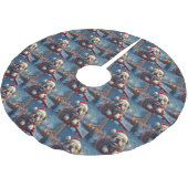 Bulldog Roller Coaster Kerstmis Kerstboom Rok (Gekanteld)