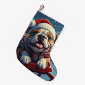 Bulldog Roller Onderzetter Kerst Kleine Kerstsok (Voorkant (Hangend))