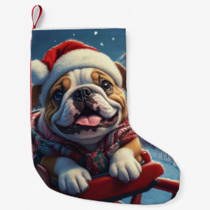Bulldog Roller Onderzetter Kerst Kleine Kerstsok