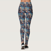 Bulldog Roller Onderzetter Kerst Leggings (Achterkant)