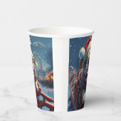 Bulldog Roller Onderzetter Kerst Papieren Bekers (Rechts)