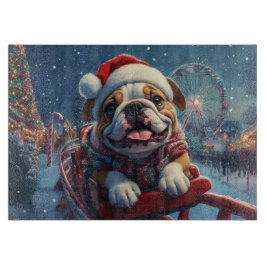 Bulldog Roller Onderzetter Kerst Snijplank