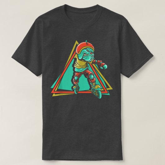 Bulldog Roller SkaterInline Skating T-shirt (Design voorkant)