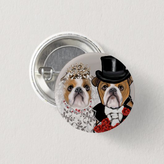 Bulldog Ronde Button 3,2 Cm (Voorkant /achterkant)