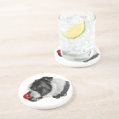 Bulldog Rood Accent Onderzetter (Zijkant)