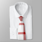 Bulldog rood en wit geplakt Kerstmis Stropdas (Gebonden)