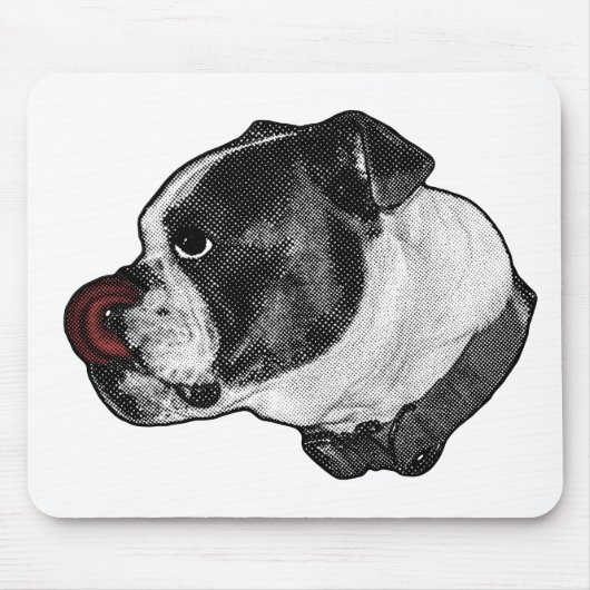 Bulldog Ruby Bureaublad Muismat (Voorkant)