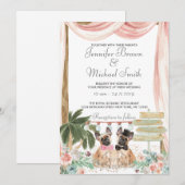 Bulldog rustic boho kaart (Voorkant / Achterkant)